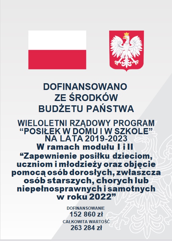 plakat Programu Posiłek w domu i w szkole