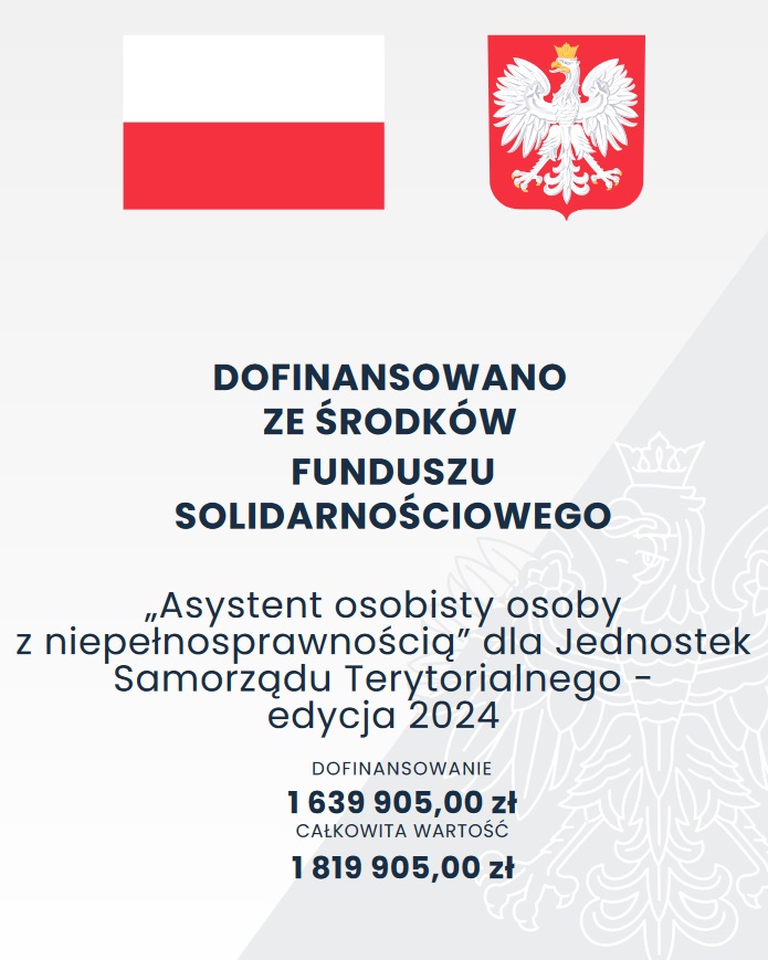 Plakat do Programu Asystent Osobisty Osoby z Niepełnosprawnością dla JST - edycja 2024