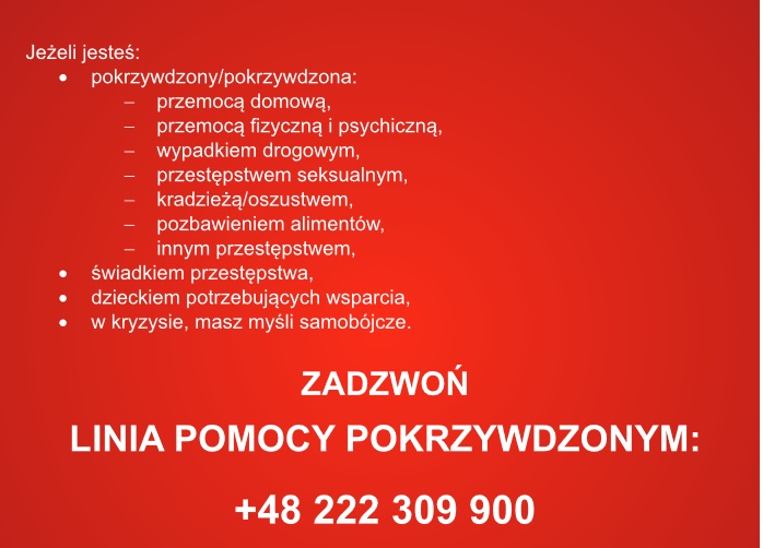 informacja o sieci pomocy osobom pokrzywdzonym