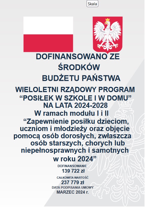 plakat Posiłek w szkole i domu na lata 2024-2028