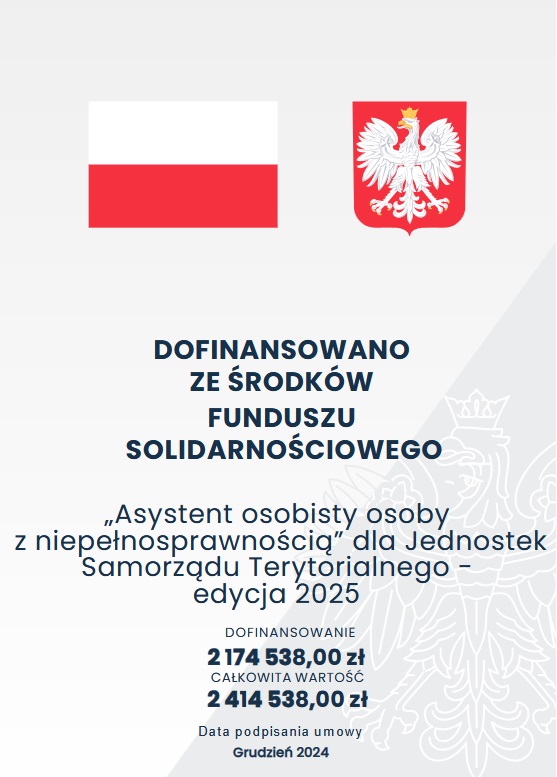 zdjęcie plakatu programu Asystent osobisty osoby z niepełnosprawnością dla JST edycja 2025