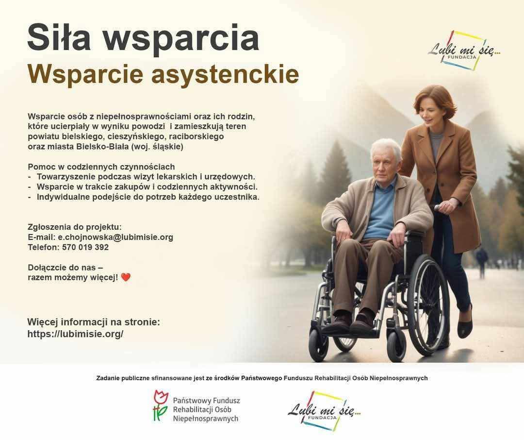 Informacja Fundacji Lubi mi się o wsparciu asystenckim
